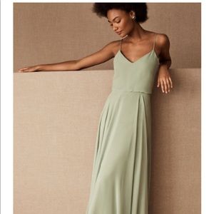 Jenny Yoo Sage Green Maxi Dress